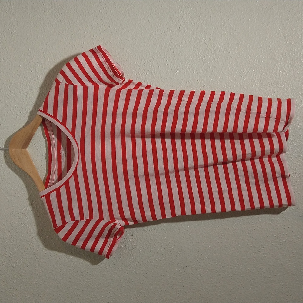 J. Crew Vintage Cotton Striped Tee in Orange